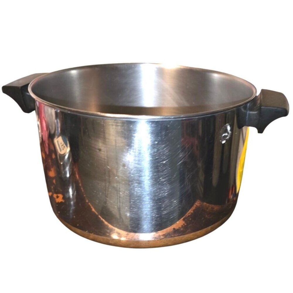 Revere Ware 6 Qt Stainless Steel Stock Pot Copper Bottom USA Made- NO LID‎ TOP